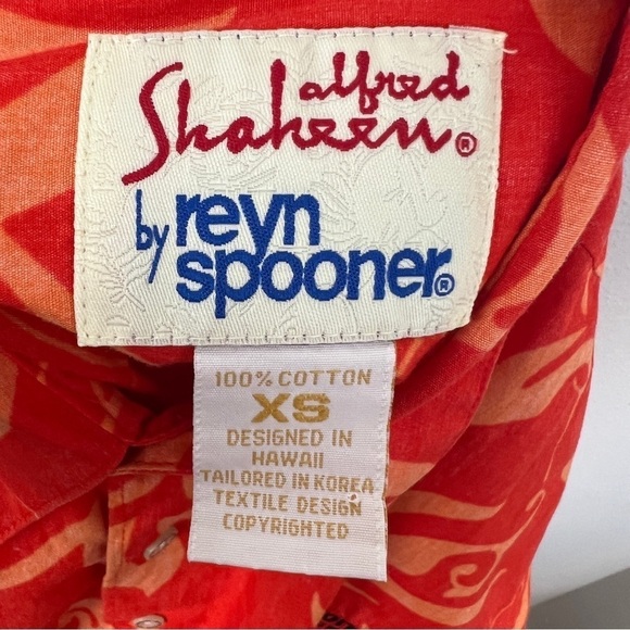 Vtg Alfred Shaheen Reyn Spooner Orange Oregon State Hawaiian Shirt - Picture 5 of 5